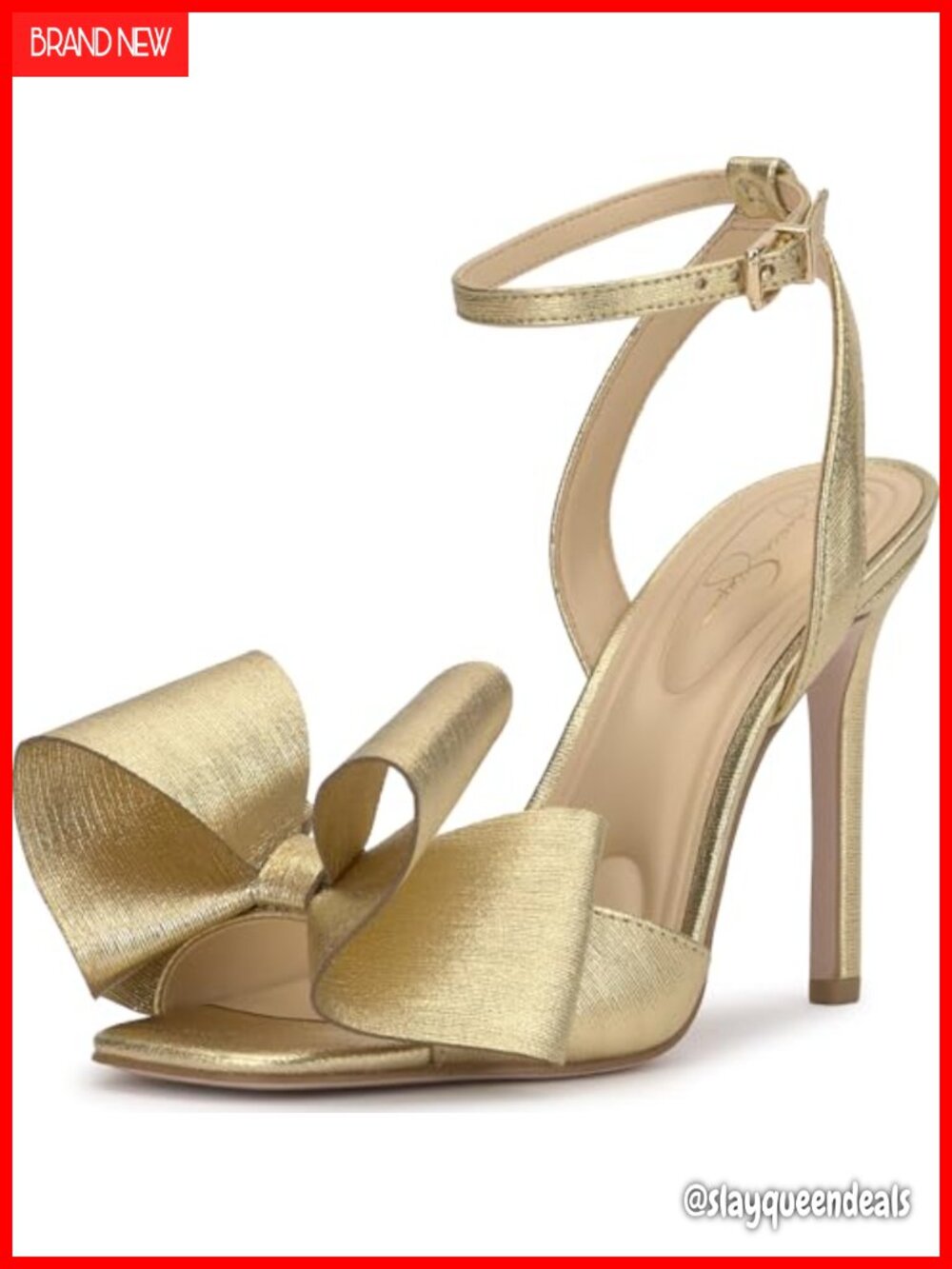 Satin Bow Stiletto Heeled Sandal Ankle Strap Formal Wedding